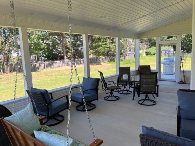 432sf maintenance free screened porch in High Point, NC